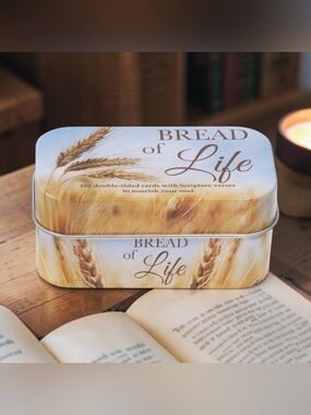 NWT BREAD OF LIFE PROMISE CARDS IN A GIFT TIN